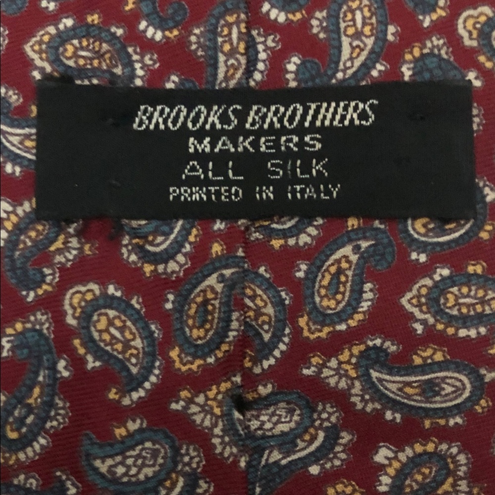 Vtg paisley Italian silk tie